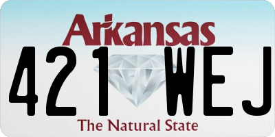 AR license plate 421WEJ