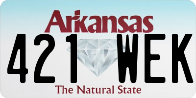 AR license plate 421WEK