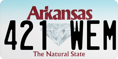 AR license plate 421WEM