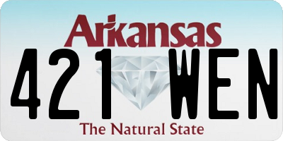 AR license plate 421WEN