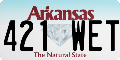 AR license plate 421WET
