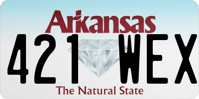 AR license plate 421WEX