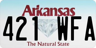 AR license plate 421WFA