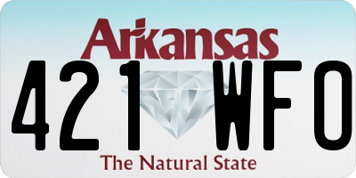 AR license plate 421WFO