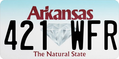 AR license plate 421WFR