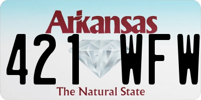 AR license plate 421WFW