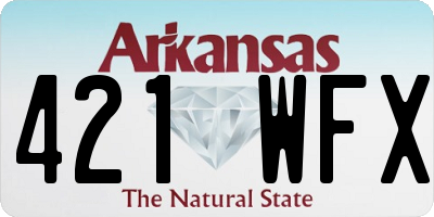 AR license plate 421WFX