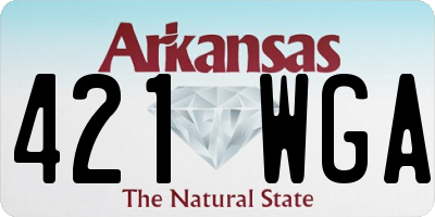 AR license plate 421WGA