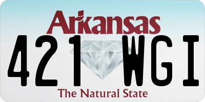 AR license plate 421WGI