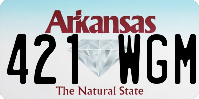 AR license plate 421WGM