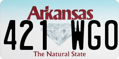 AR license plate 421WGO