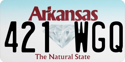 AR license plate 421WGQ