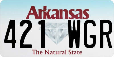 AR license plate 421WGR