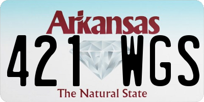 AR license plate 421WGS