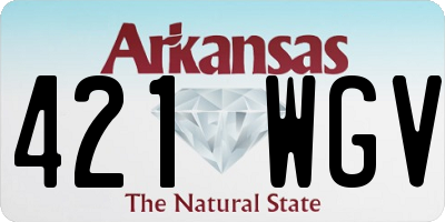 AR license plate 421WGV