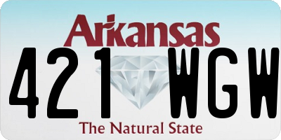 AR license plate 421WGW