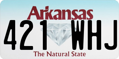 AR license plate 421WHJ
