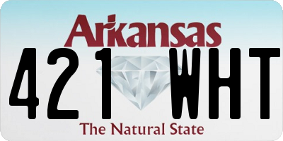 AR license plate 421WHT
