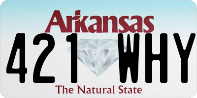 AR license plate 421WHY