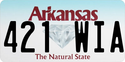 AR license plate 421WIA