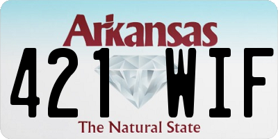 AR license plate 421WIF