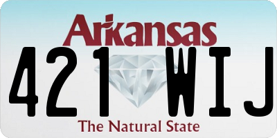AR license plate 421WIJ