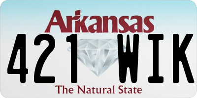 AR license plate 421WIK