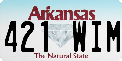 AR license plate 421WIM