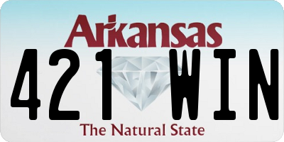 AR license plate 421WIN
