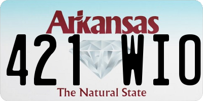AR license plate 421WIO