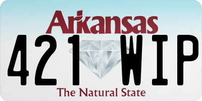 AR license plate 421WIP