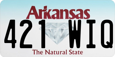 AR license plate 421WIQ