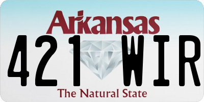 AR license plate 421WIR