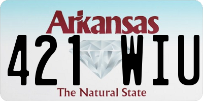 AR license plate 421WIU