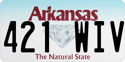 AR license plate 421WIV