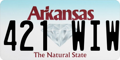 AR license plate 421WIW