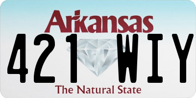 AR license plate 421WIY