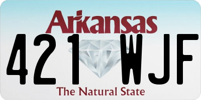 AR license plate 421WJF