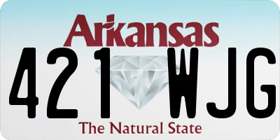 AR license plate 421WJG
