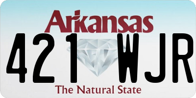 AR license plate 421WJR