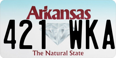 AR license plate 421WKA