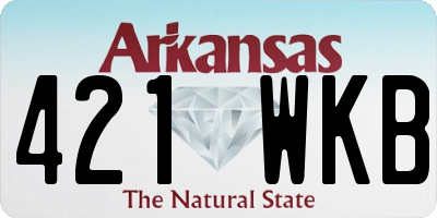 AR license plate 421WKB