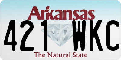 AR license plate 421WKC