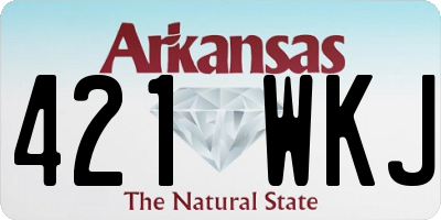 AR license plate 421WKJ