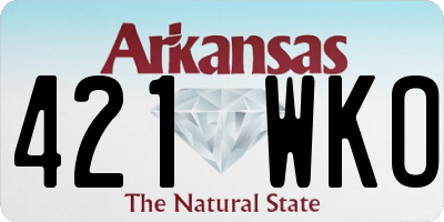 AR license plate 421WKO