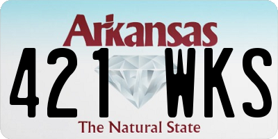 AR license plate 421WKS