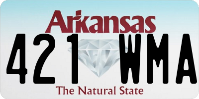 AR license plate 421WMA