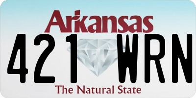 AR license plate 421WRN