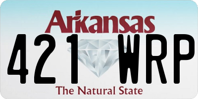 AR license plate 421WRP