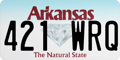 AR license plate 421WRQ